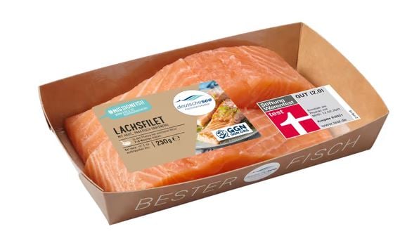 Deutsche See Lachs Filet Mit Haut