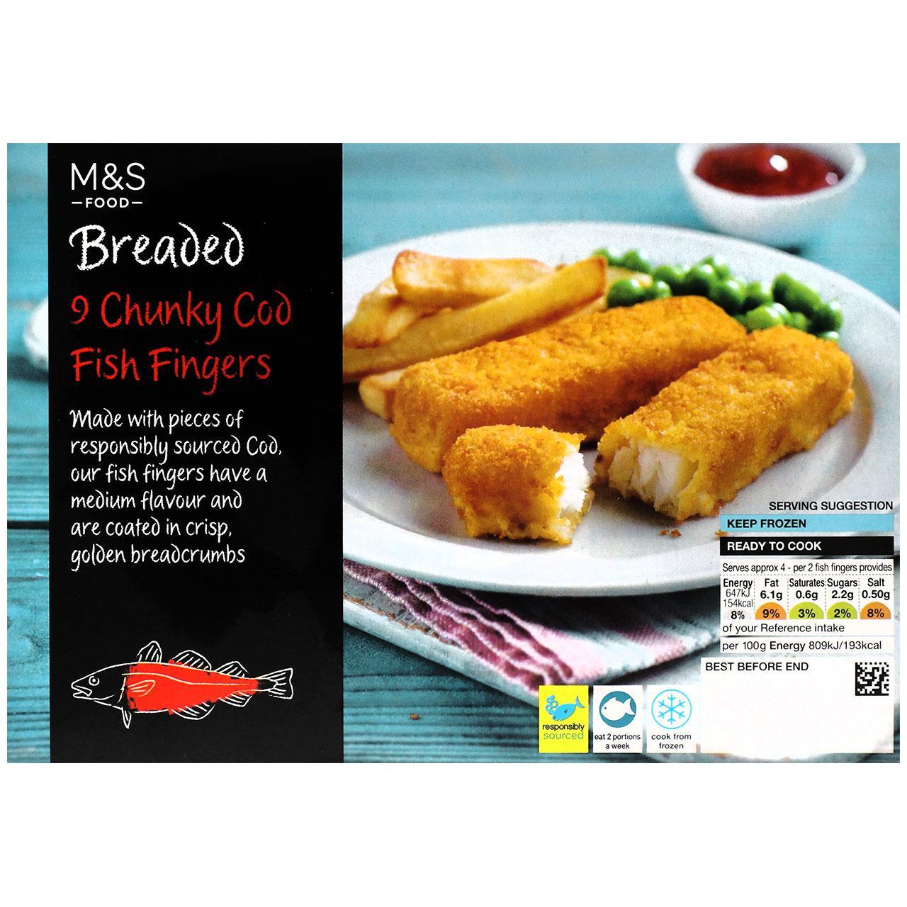 Marks&Spencer 9 Chunky Cod Fish Fingers