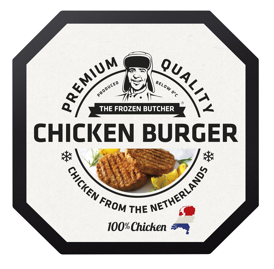 Frozen Butcher 100 Chicken Burger Patties (gefroren)