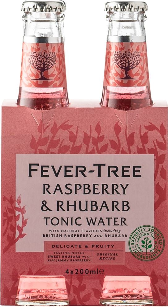 Fever Tree Raspberry Rhubarb Tonic Water 4x200ml
