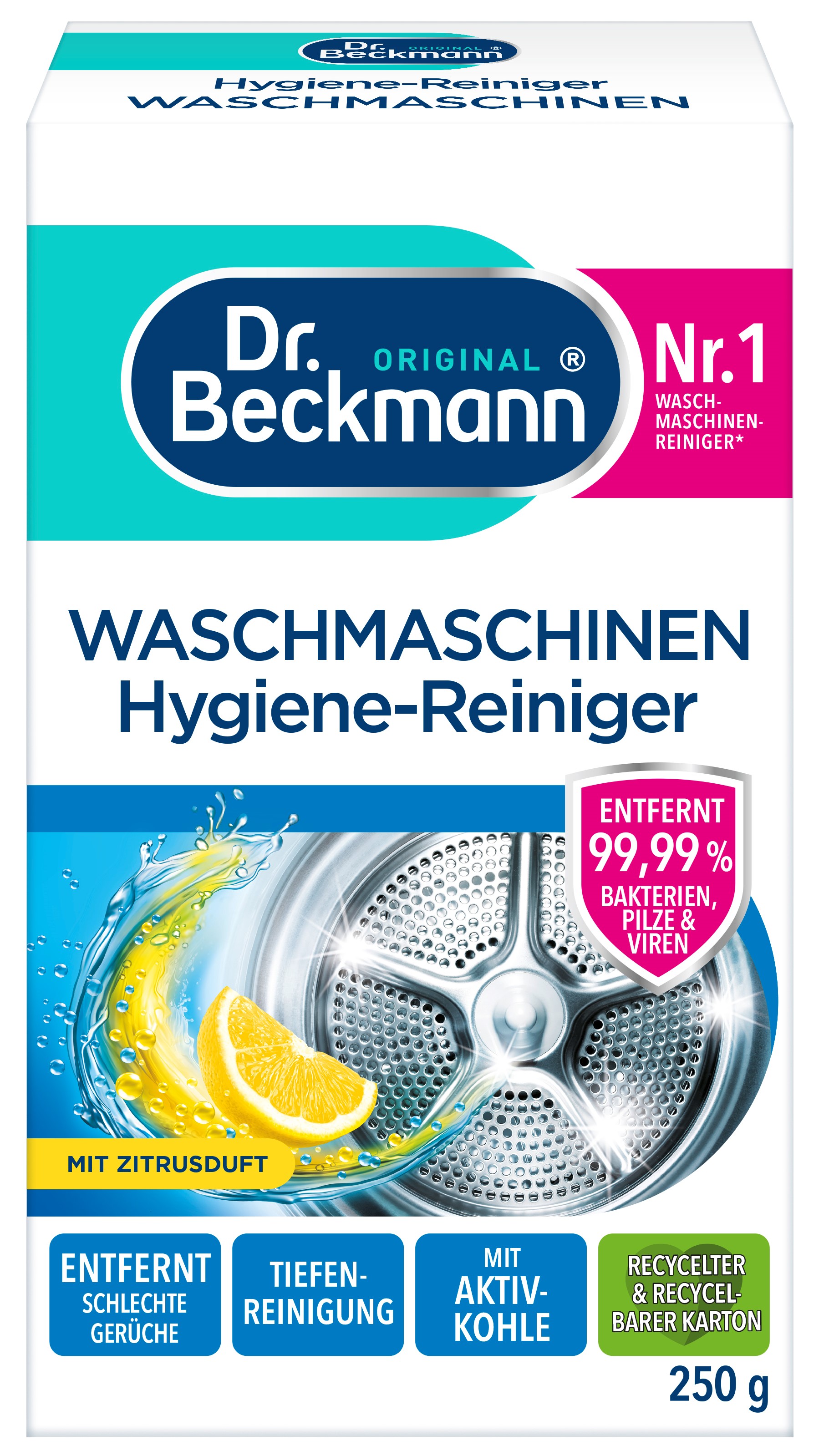 Dr. Beckmann Washing Machine Hygiene Cleaner - How it works 