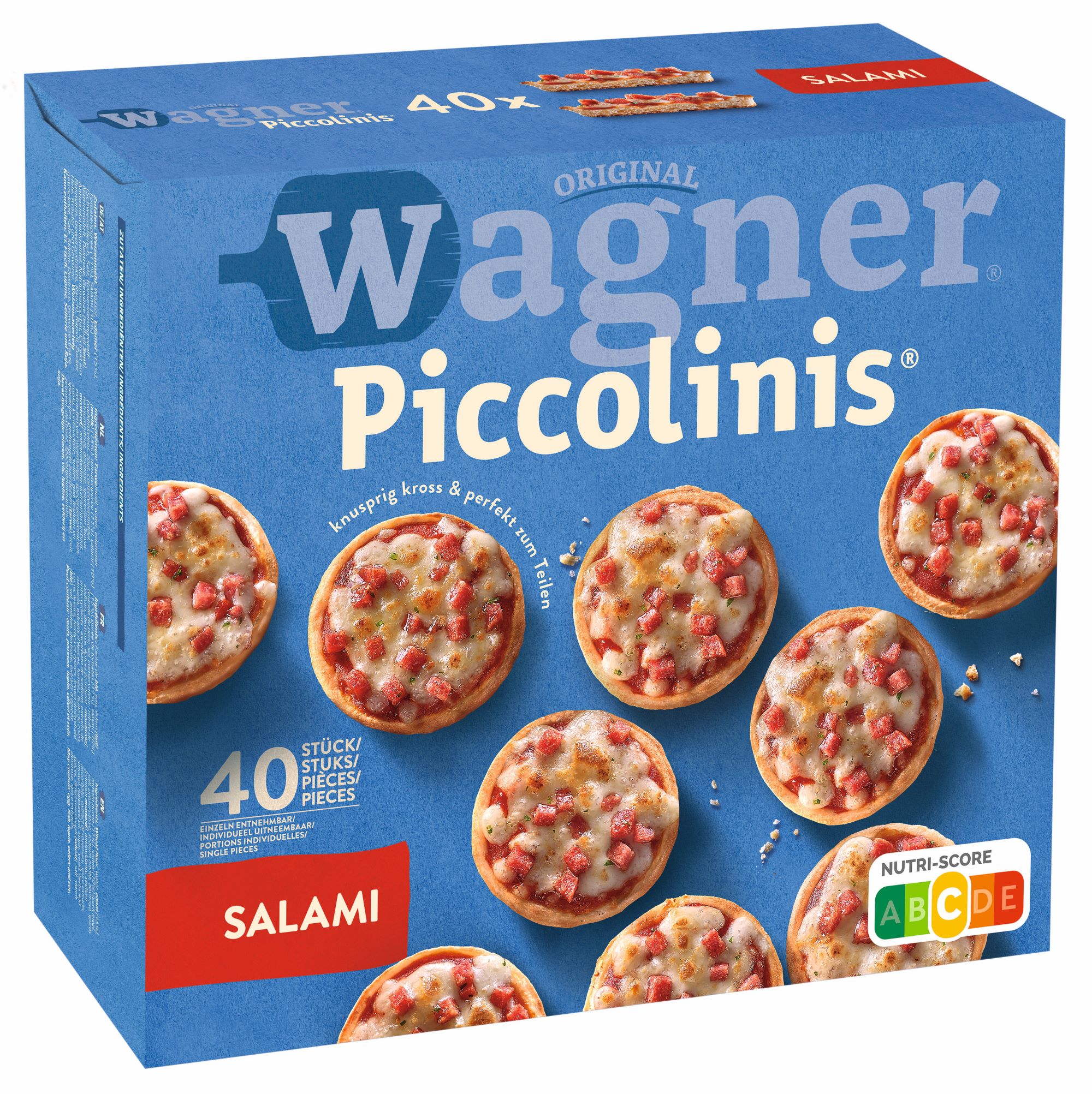 Wagner Pizza Piccolinis Salami Großpackung 40 Stück
