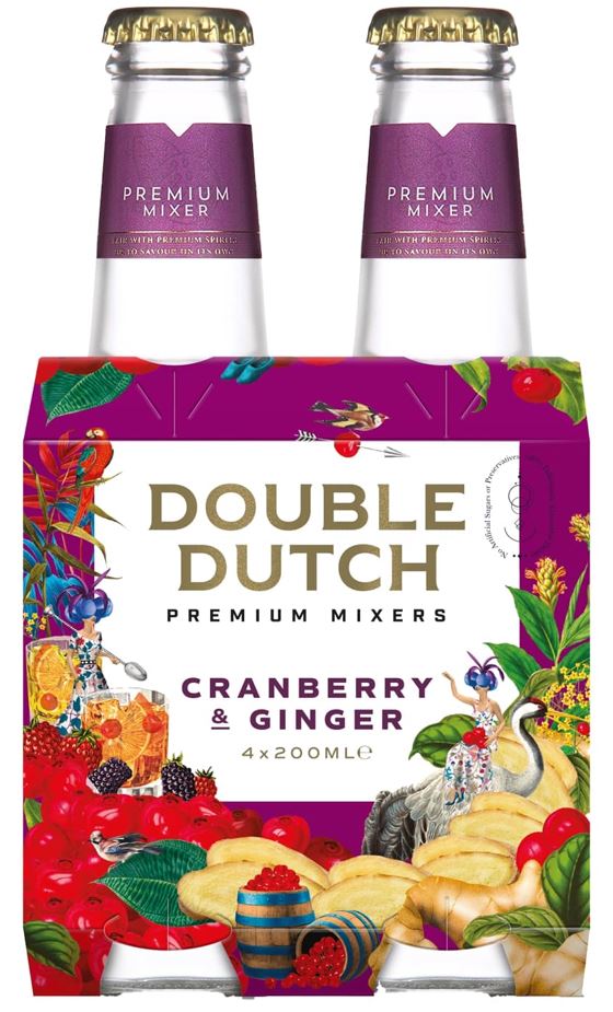 Double Dutch Cranberry & Ginger Tonic 4x200ml