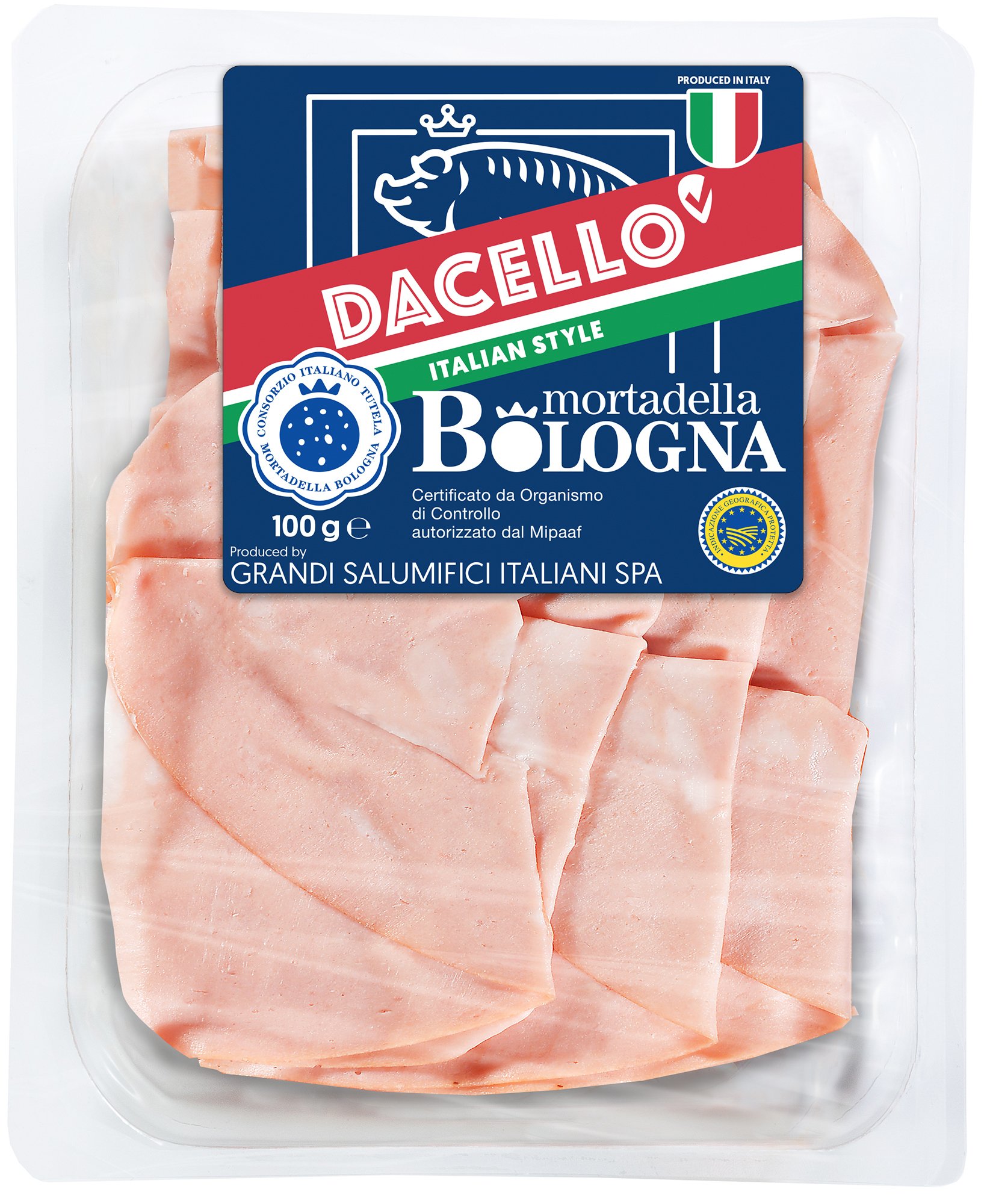 Dacello Mortadella Bologna IGP geschnitten