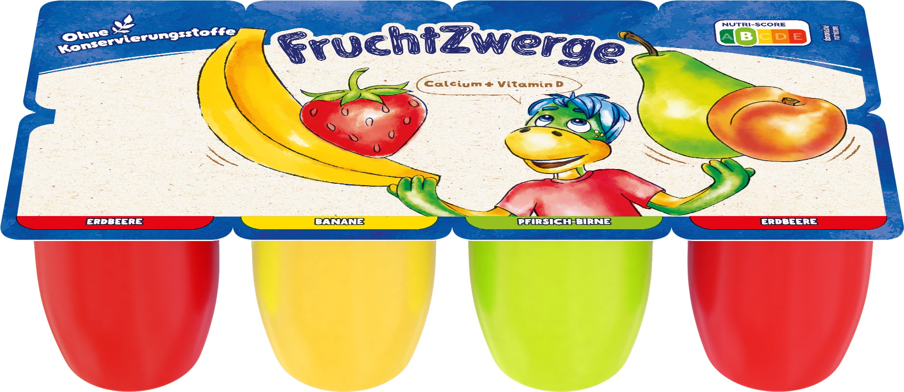 Fruchtzwerge Werbung Will Hier Jemand Was Gutes Aus Milch Danone FruchtZwerge Banane Erdbeere Pfirsich-Birne 8x50g