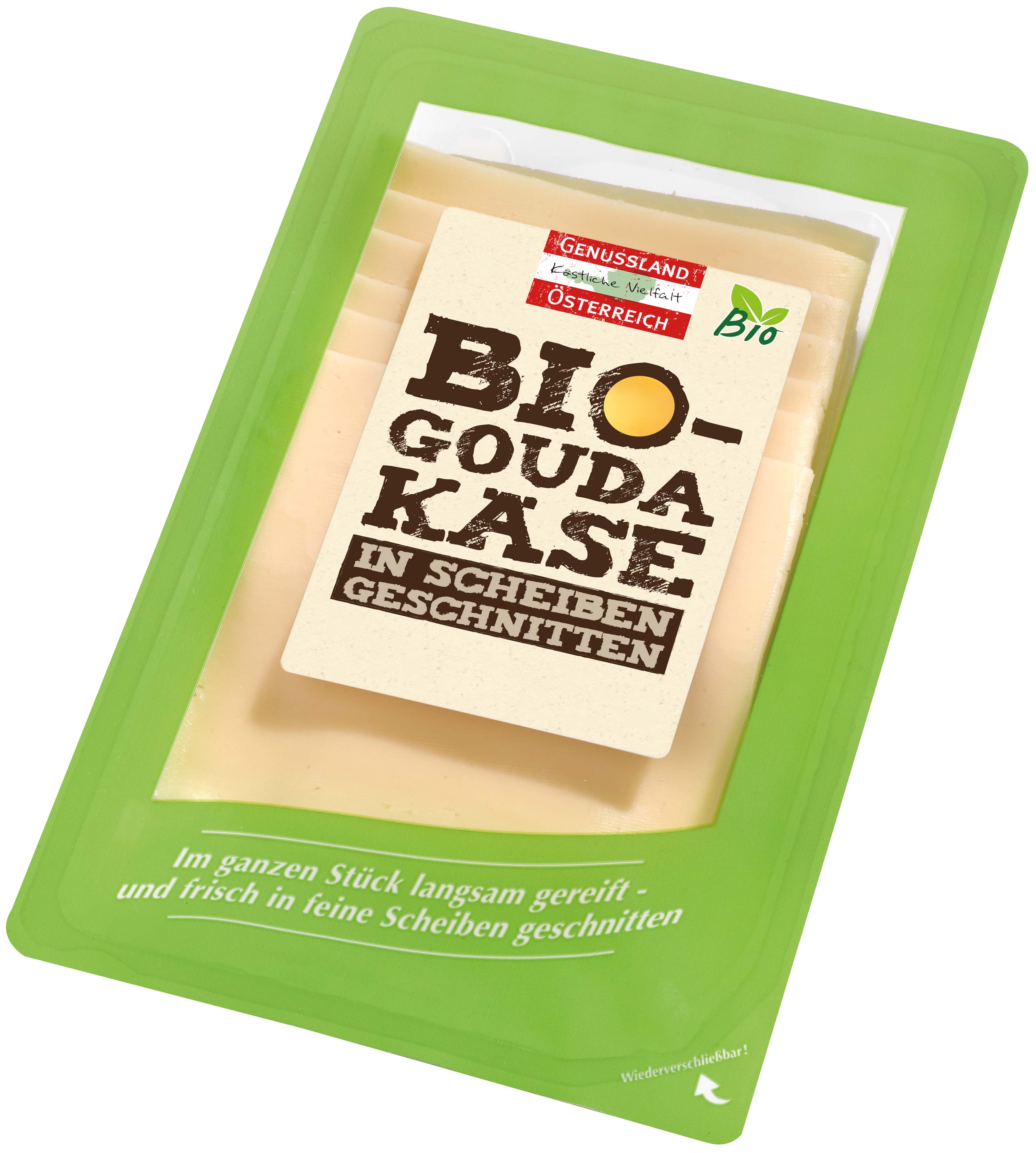 Genussland Österreich BIO Gouda 48% in Scheiben