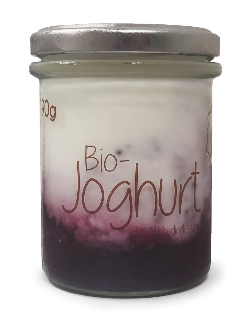 Kurz ums Eck BIO Joghurt auf Heidelbeer-Pfirsich Mehrwegglas