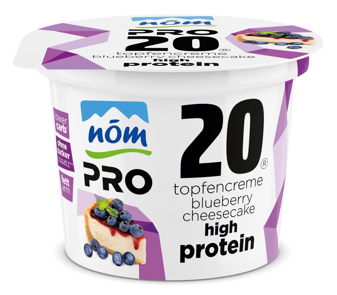 nöm PRO Protein Topfencreme Heidenbeere Cheesecake