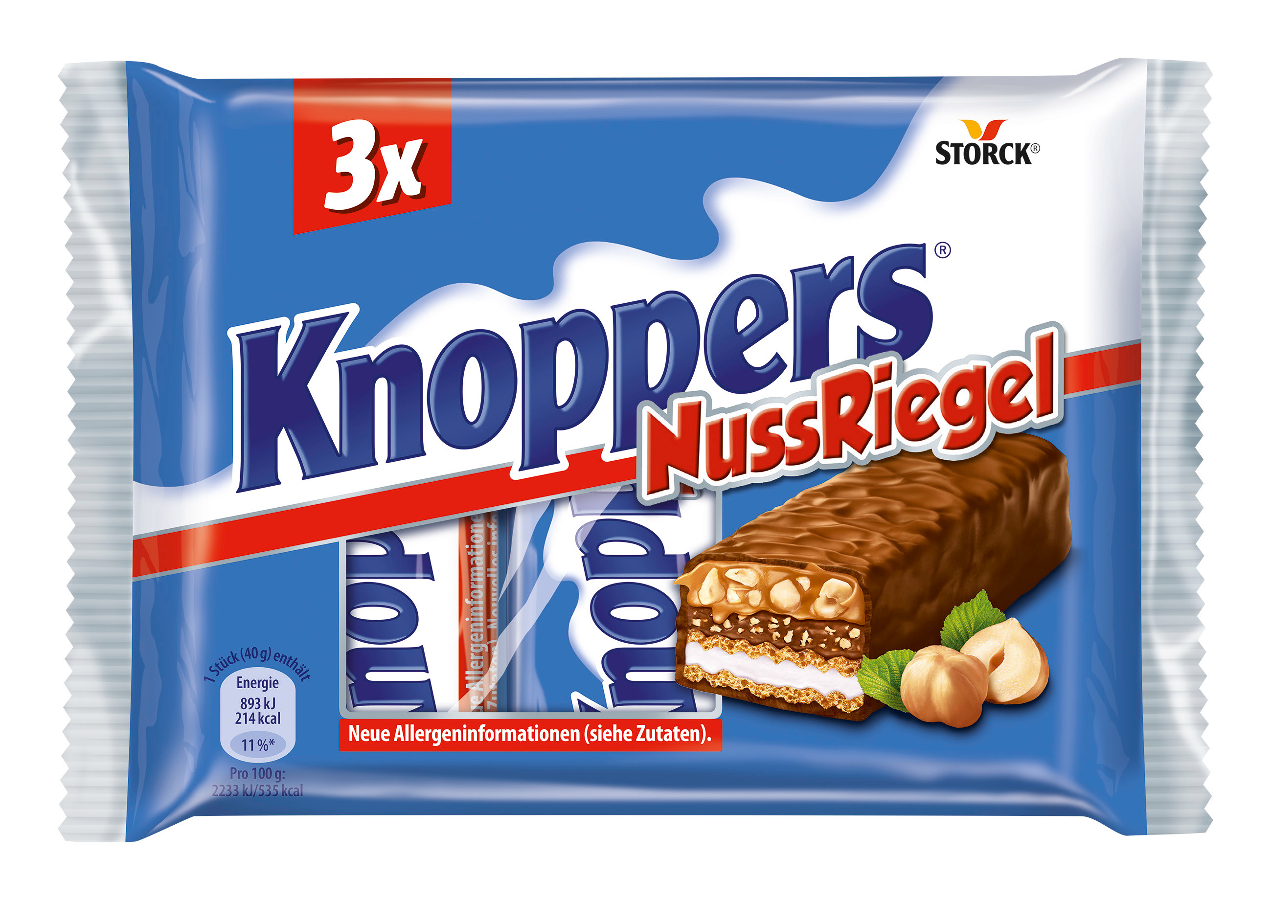 Knoppers hazelnut bar 3s