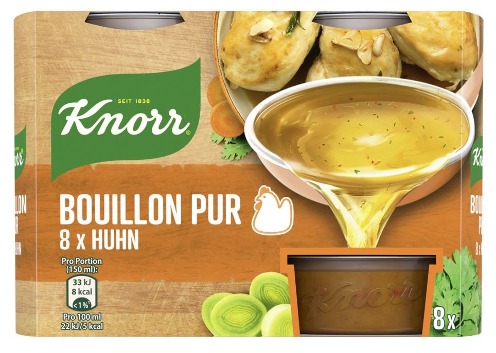 Knorr Bouillon Pur mit Huhn